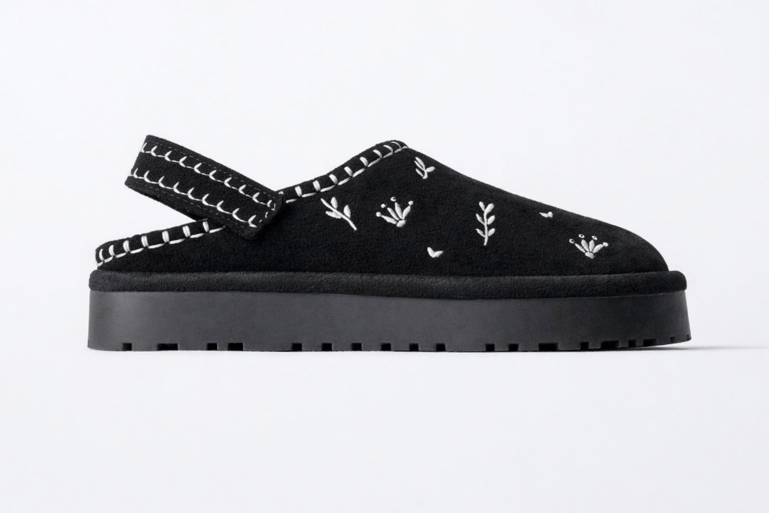 SABOT ZARA EFFET FOURRURE BRODÉS